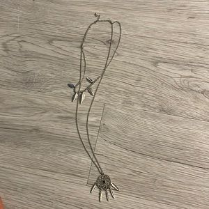 Dream catcher necklace silver